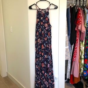 Navy Floral Maxi Dress